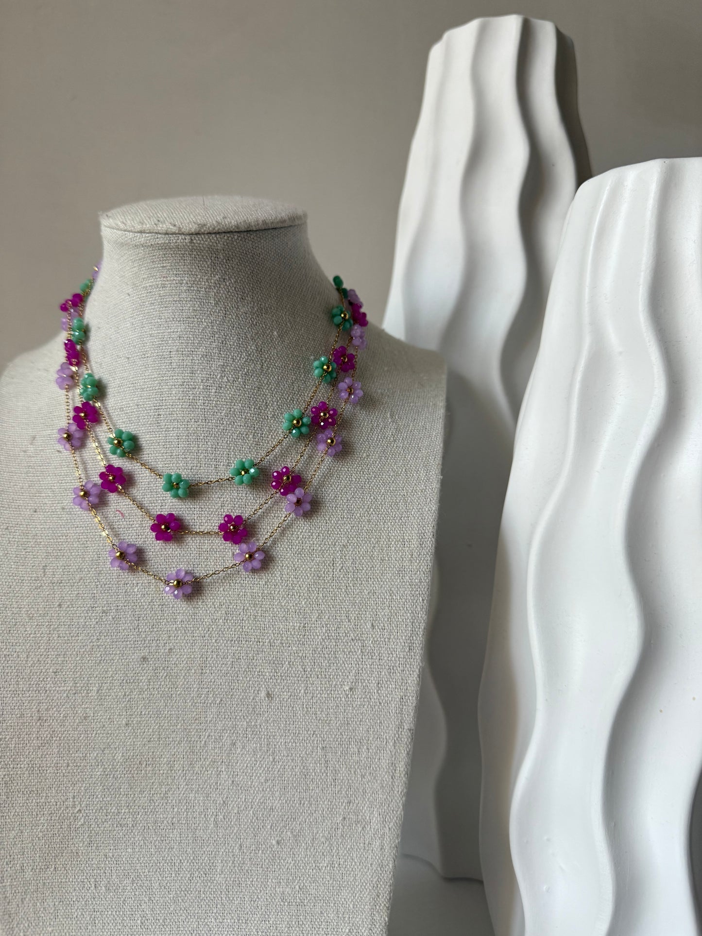 Collana Flower Fuxia