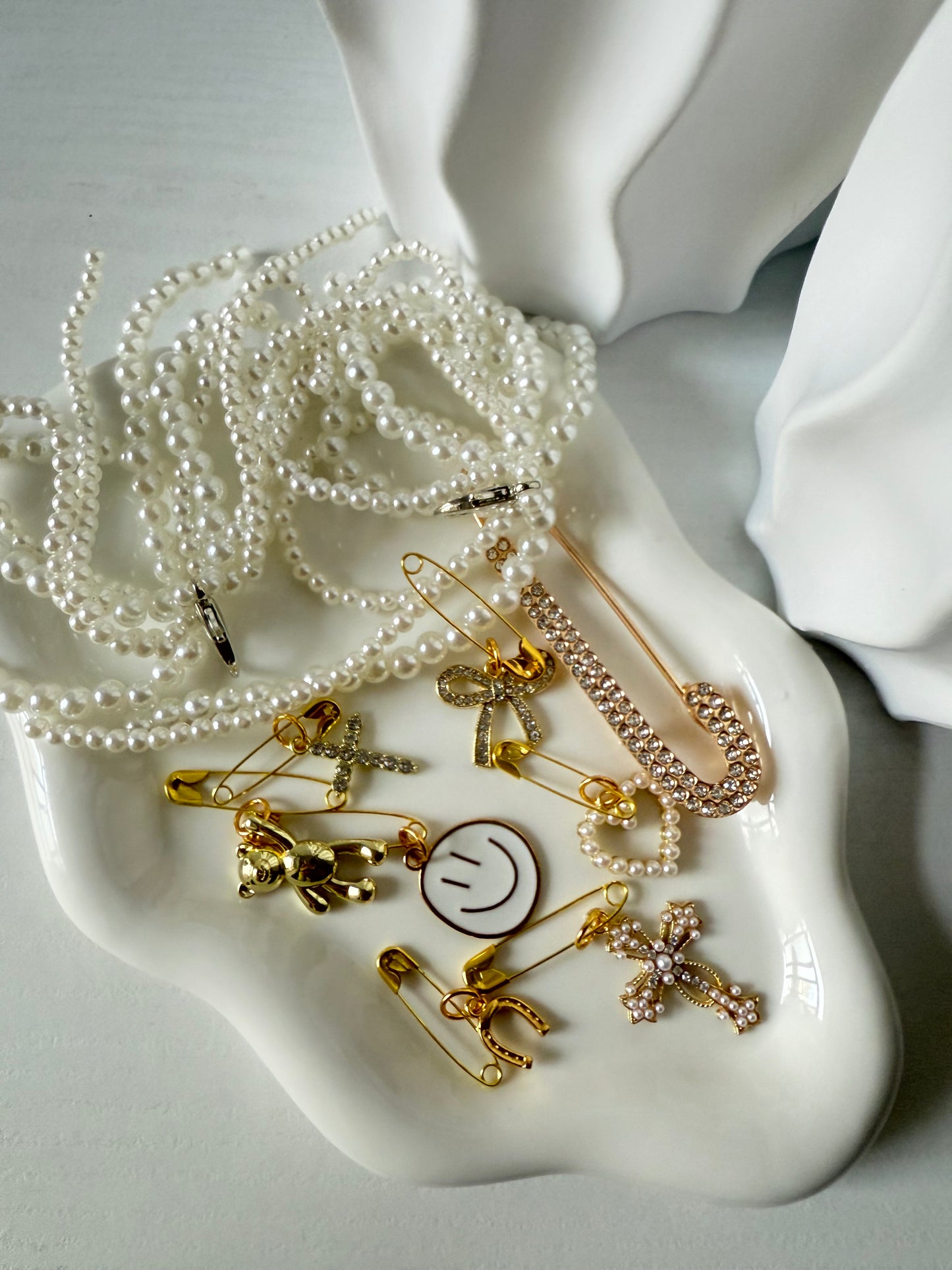 Kit Sneakers White/Gold perle