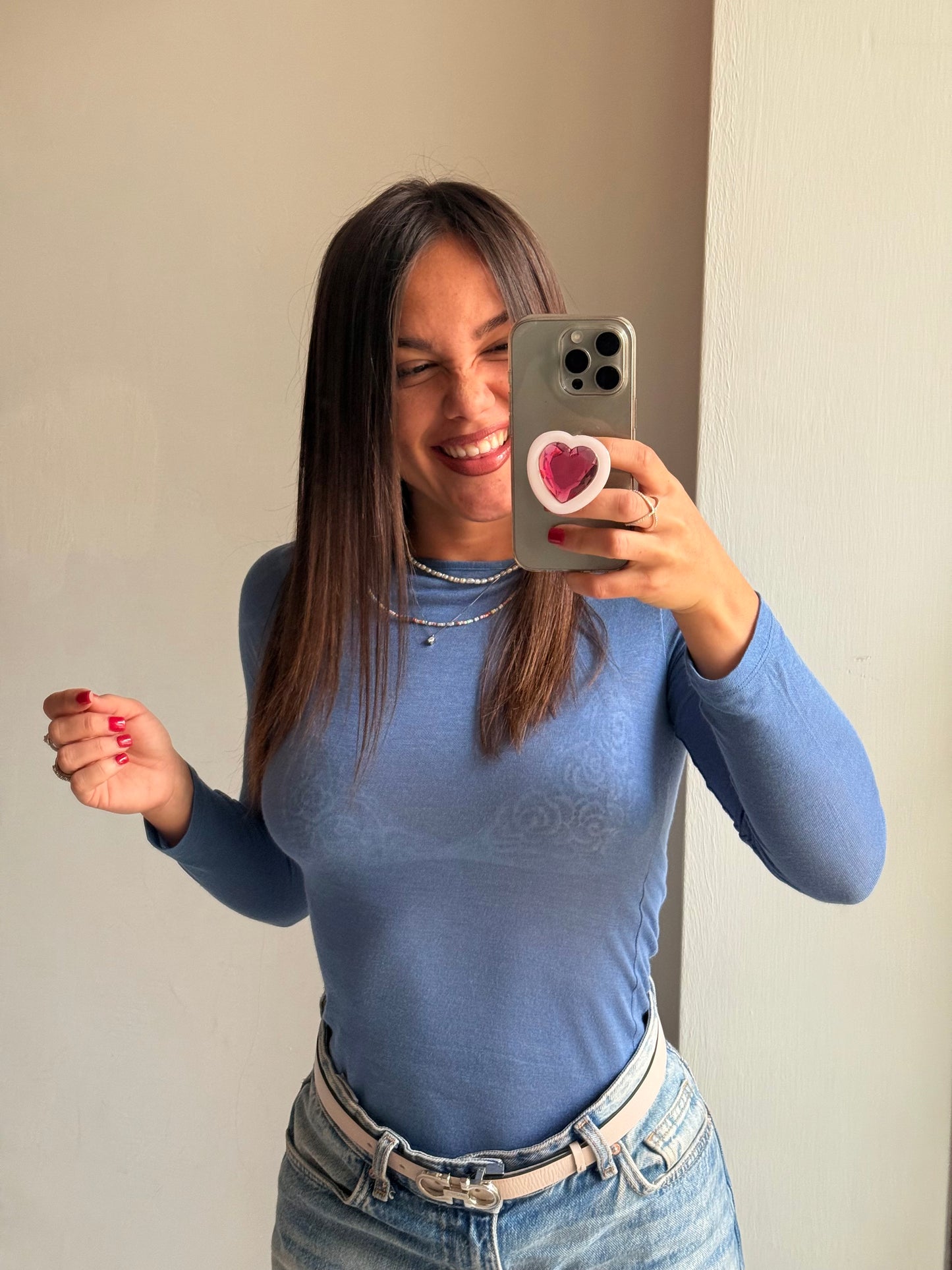 Pop-Socket 3D Bianco/Fuxia