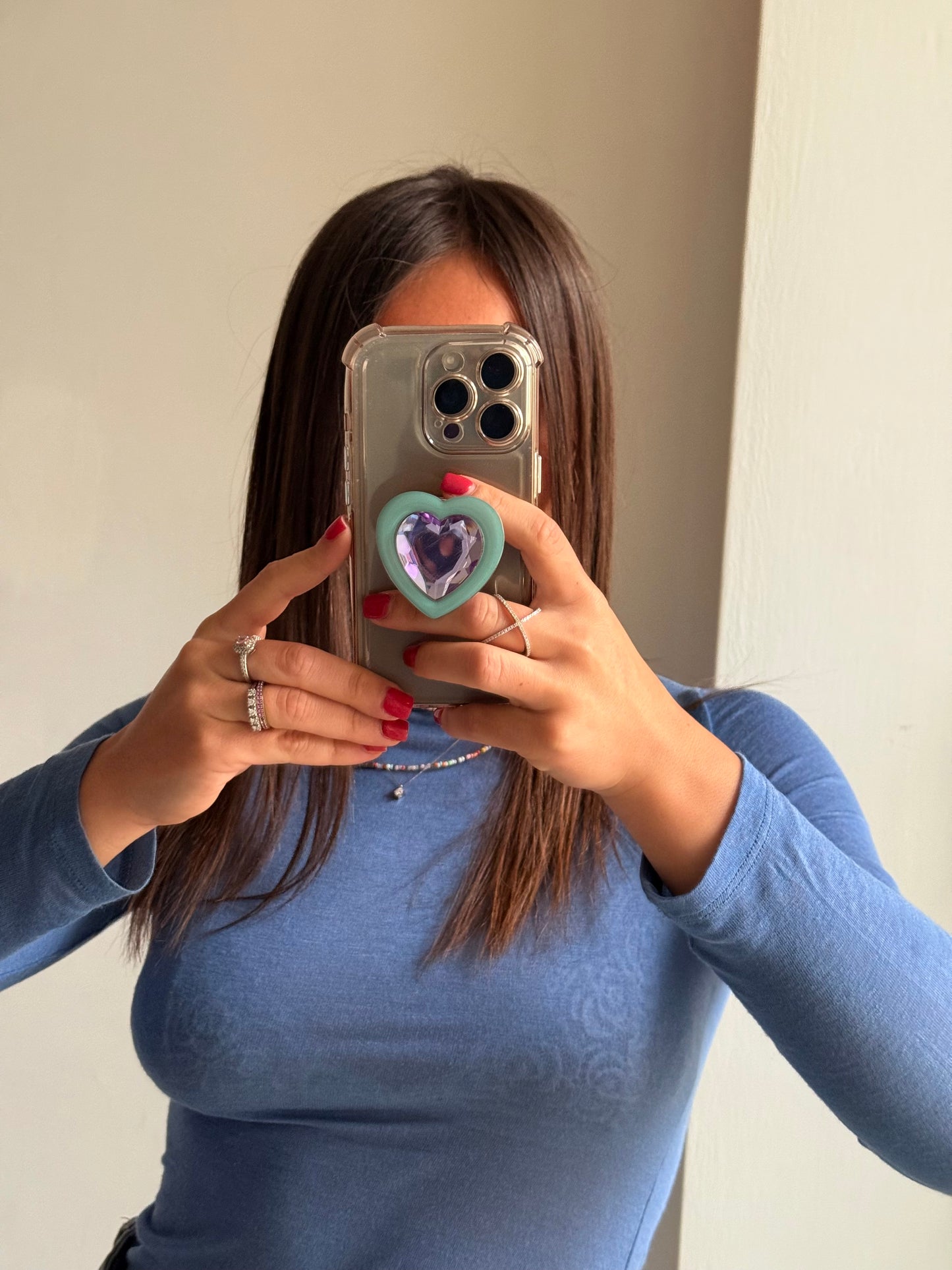 Popsocket 3D Turchese/Lilla