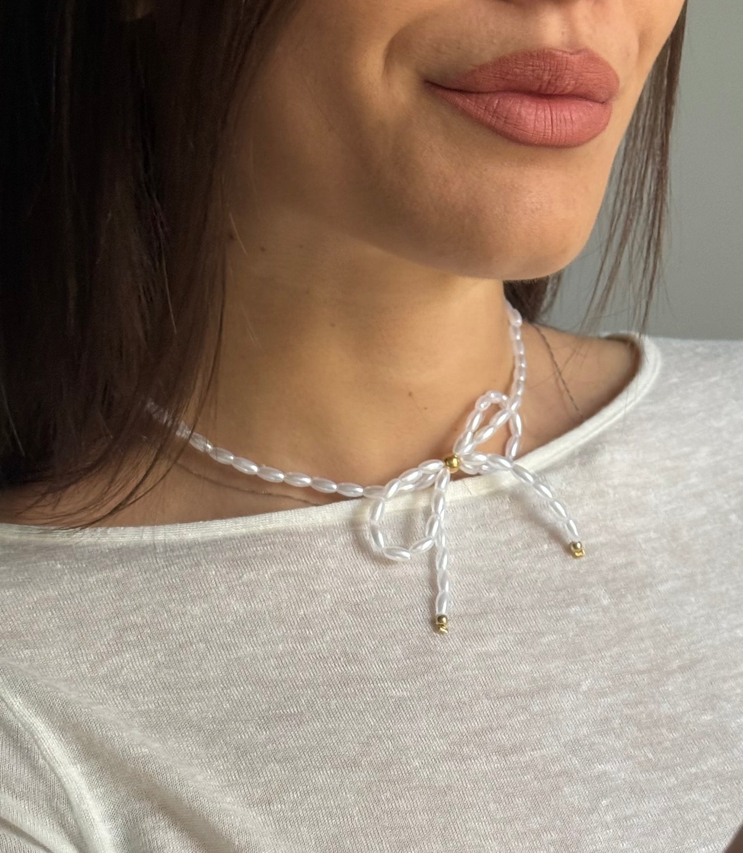 Collana Fiocco Perle