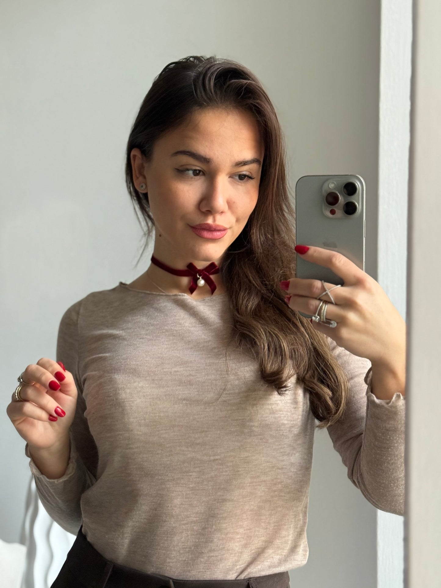 Choker Velluto Fiocco