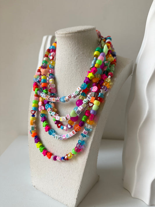 Collana Perline Multi Nome
