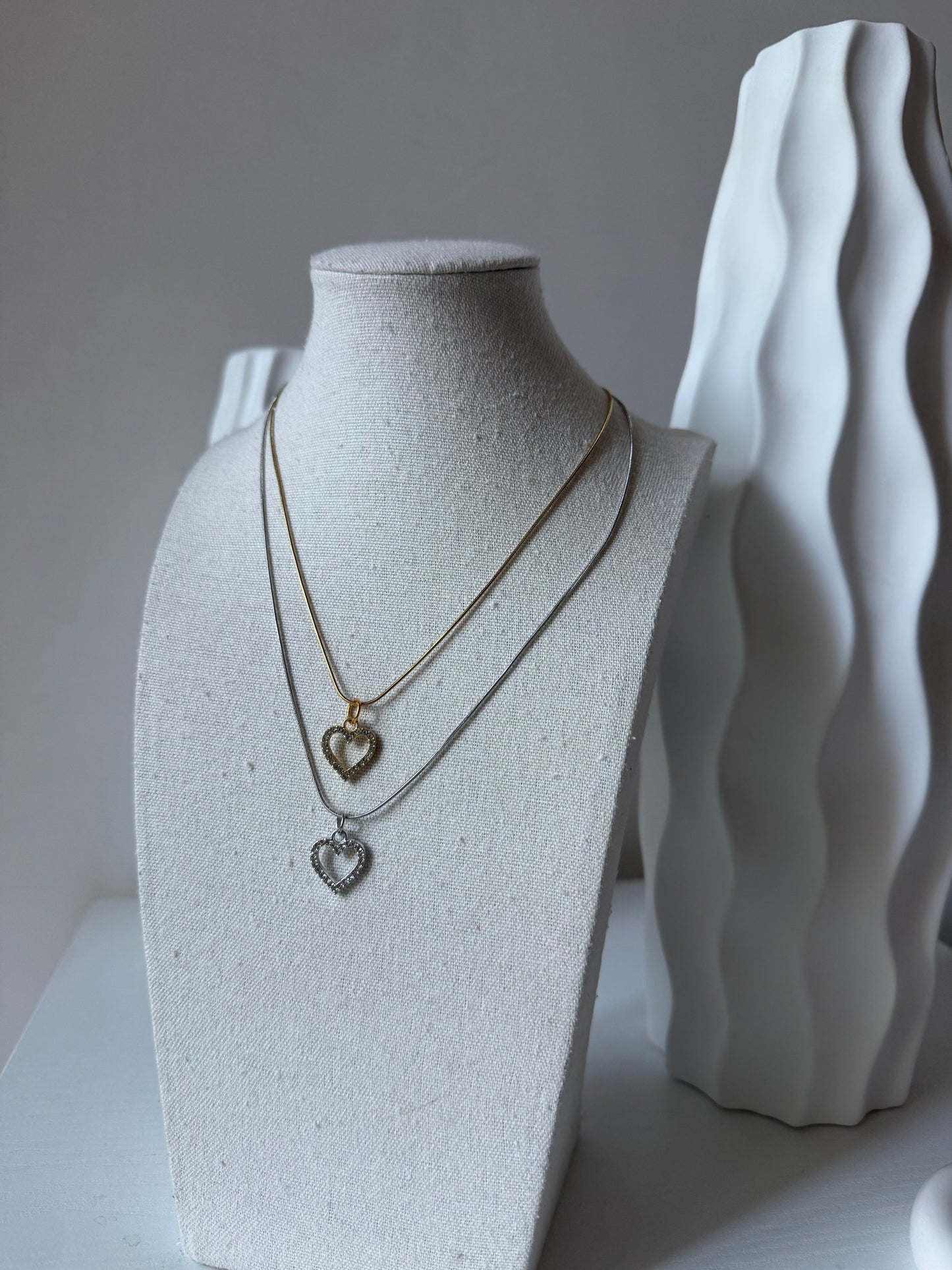 Collana Ciondolo Cuore Zirconi