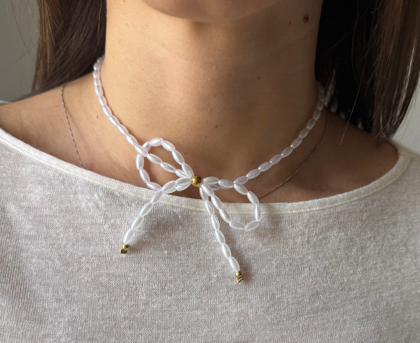 Collana Fiocco Perle