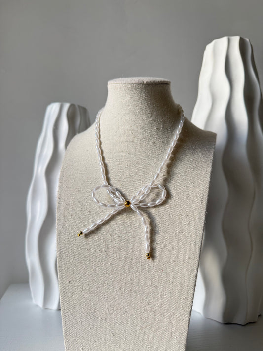 Collana Fiocco Perle