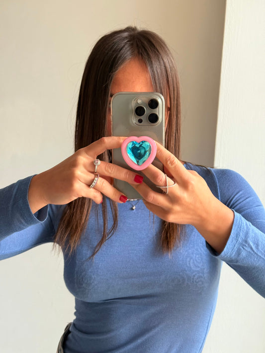 Pop-Socket 3D Fuxia-Azzurro