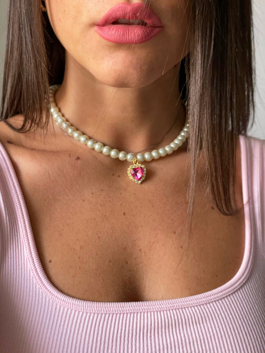 Collana Perle Heart