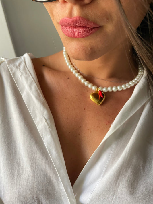 Collana ciondolo Cuore e Peperoncino